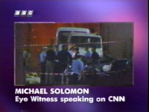 BBC caption: "Michael Solomon, eyewitness speaking on CNN".